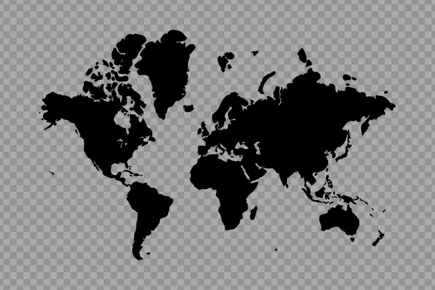transparent bakgrund värld enkel Karta vektor