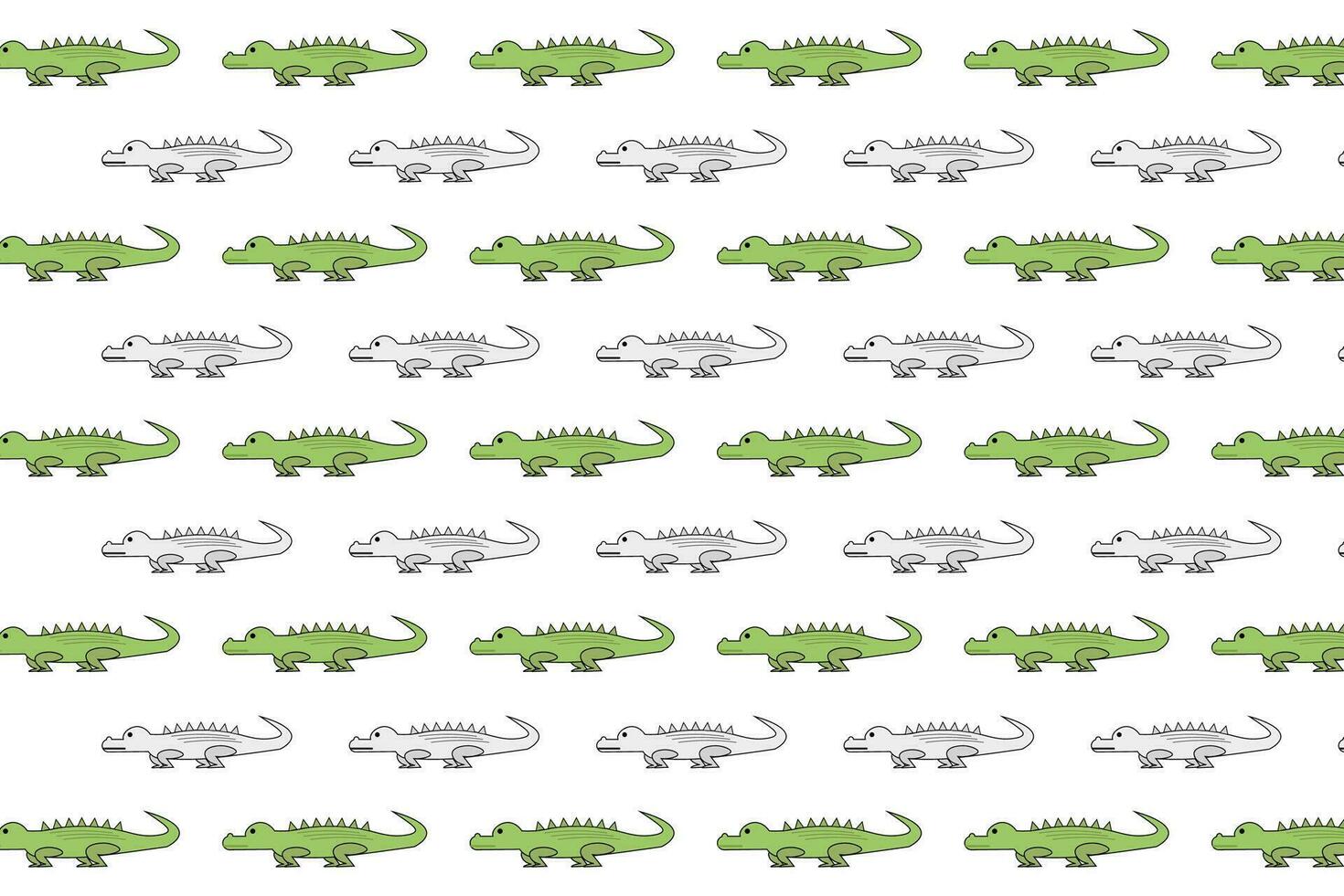 platt krokodil djur- mönster bakgrund vektor