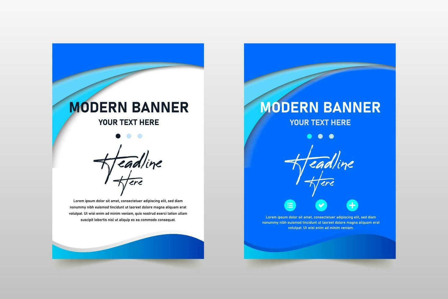 modern Gradient Blau wellig Geschäft Banner Vorlage vektor