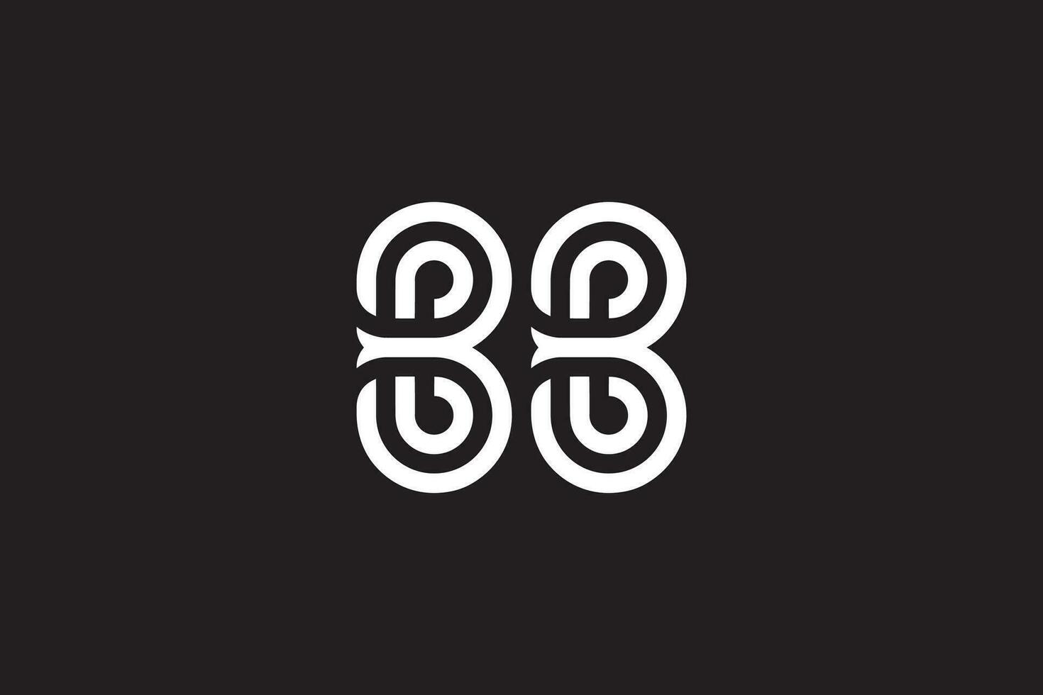 brev bb logotyp vektor