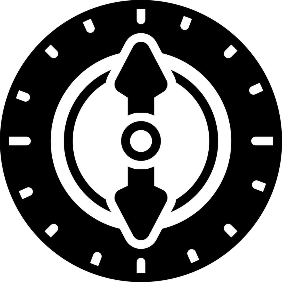 solide Symbol zum Kompass vektor