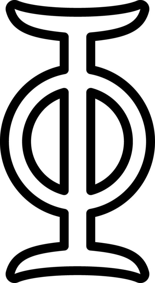 Linie Symbol zum Phi vektor