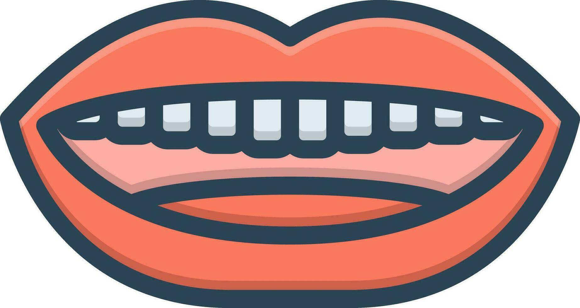 Färg ikon för mun vektor