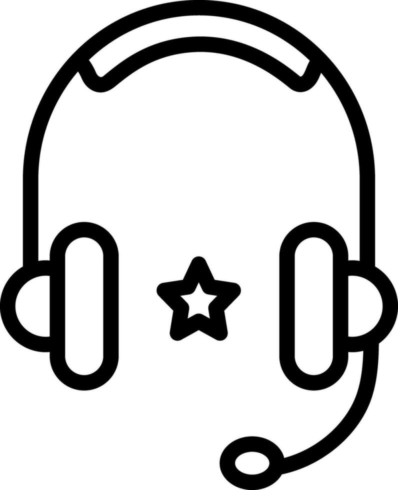 Liniensymbol für Headset vektor