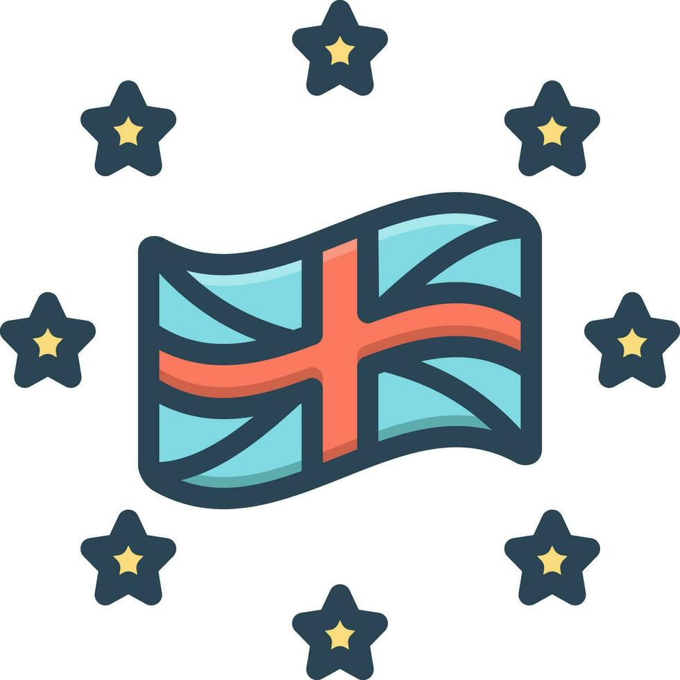 Farbe Symbol zum britisch vektor