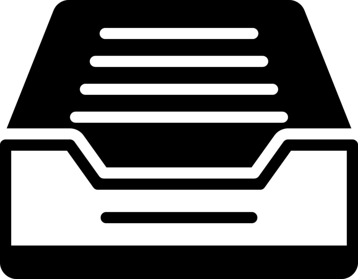 fast ikon för brevlåda bricka vektor