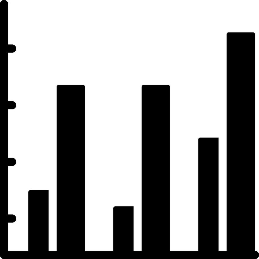 solide Symbol zum Bar Diagramm vektor