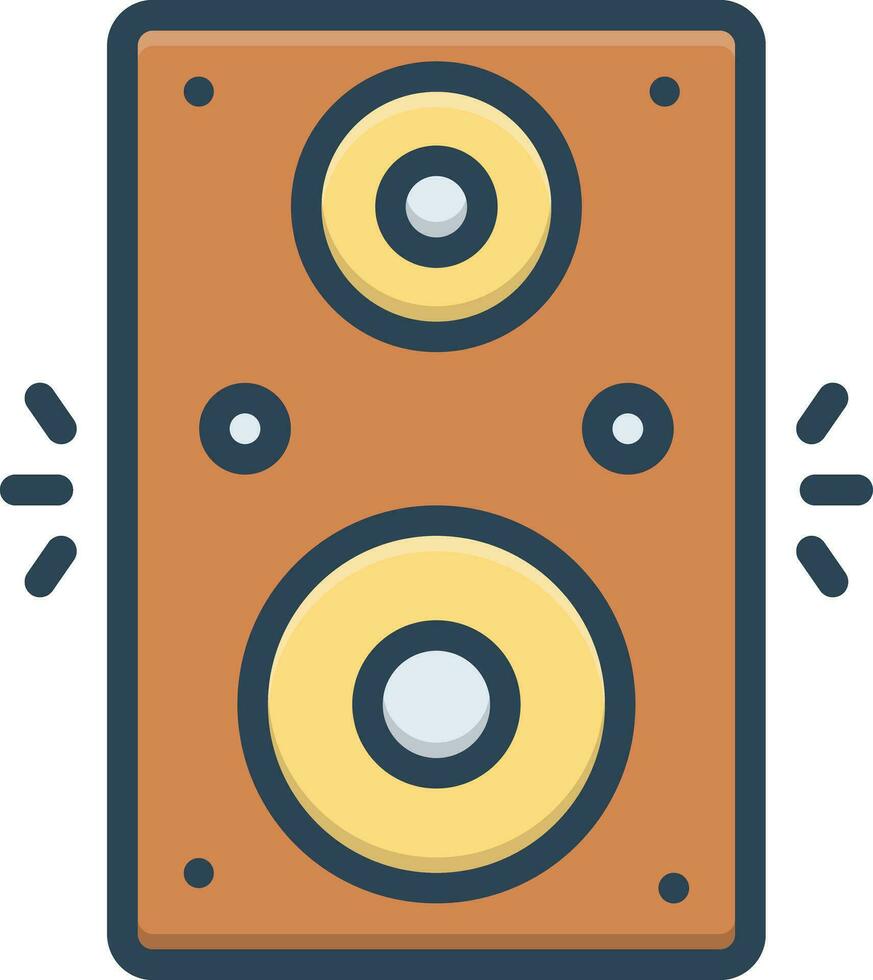 Farbe Symbol zum alt Lautsprecher vektor