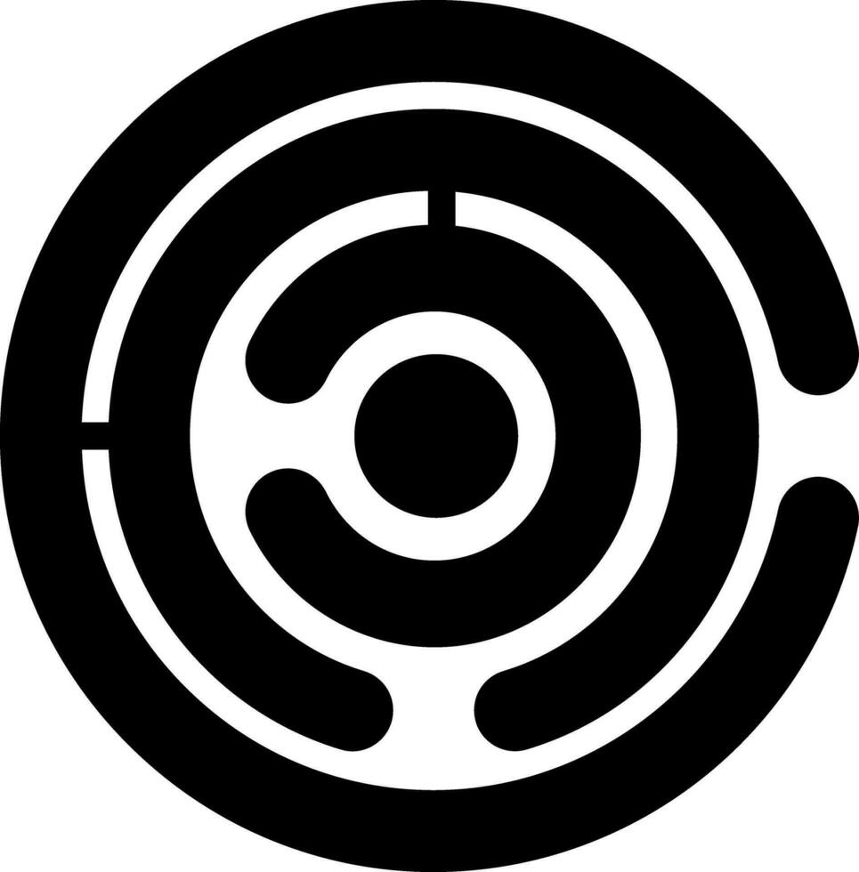 solide Symbol zum Labyrinth vektor