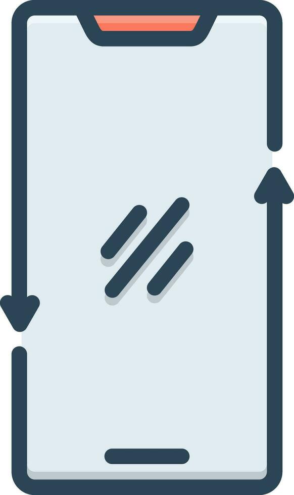 Färg ikon för smartphone vektor