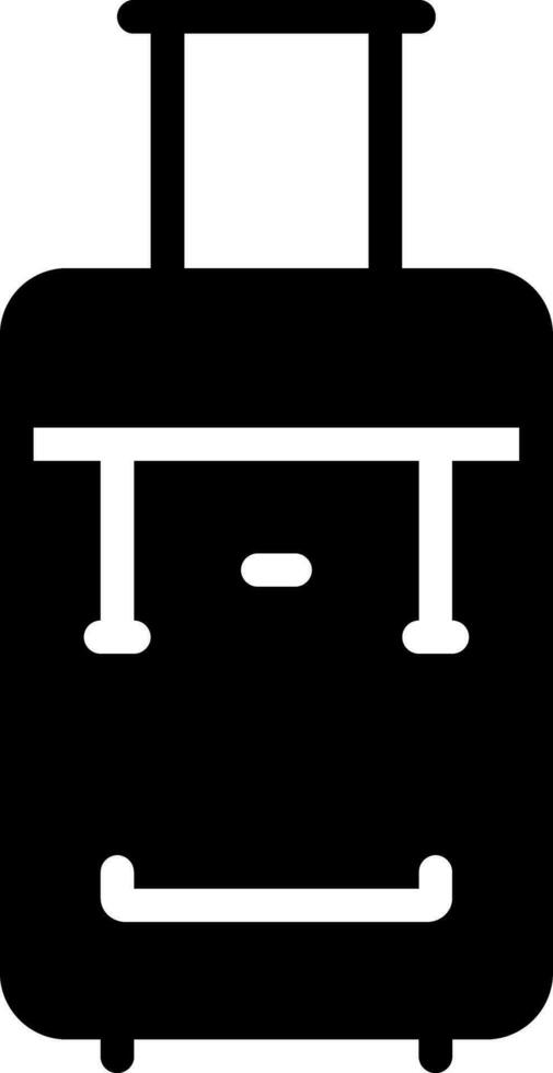 fast ikon för resväska vektor