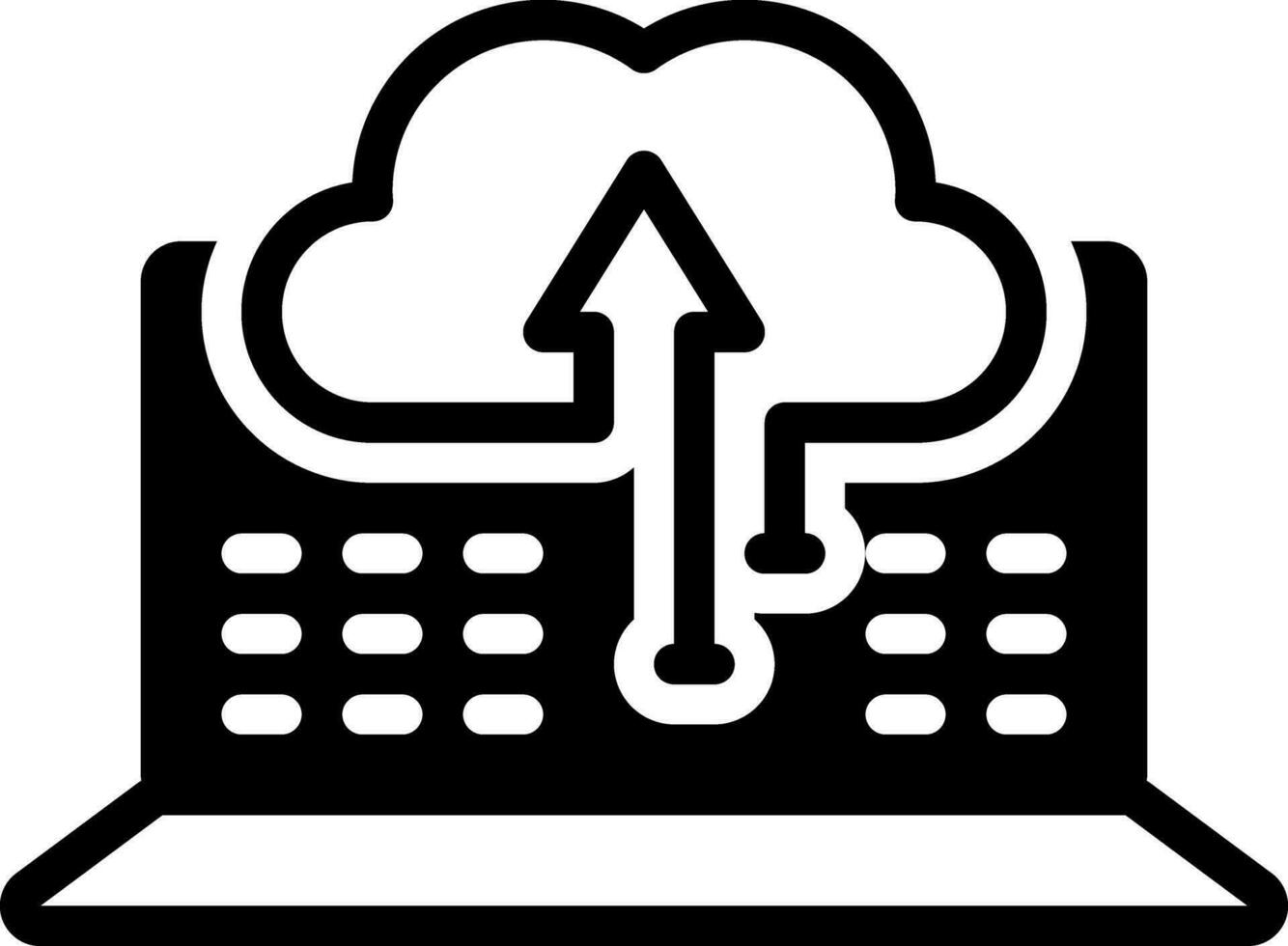 solide Symbol zum synchronisieren von Daten Information vektor