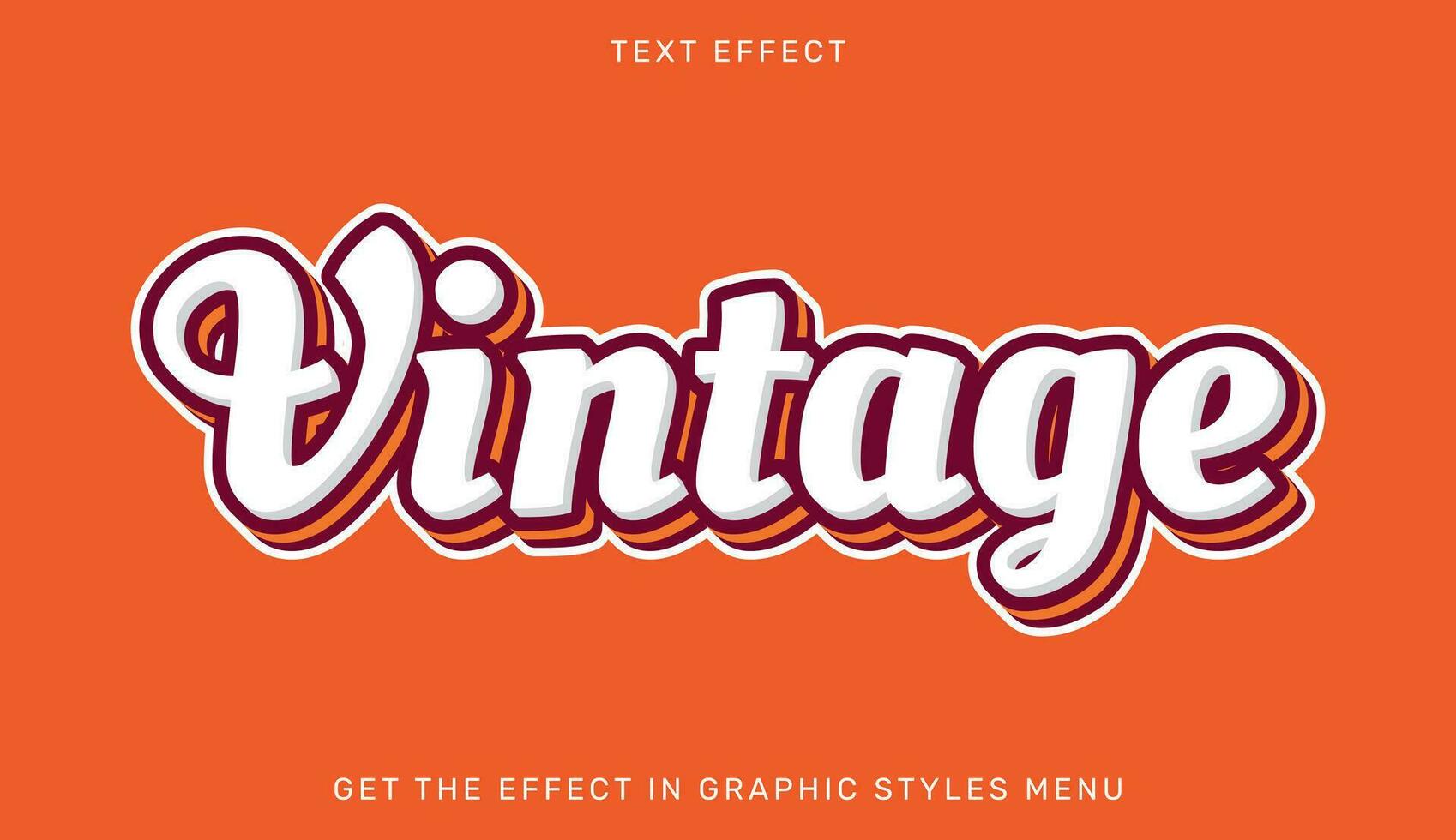 årgång redigerbar text effekt i 3d stil. text emblem för reklam, branding och företag logotyp vektor