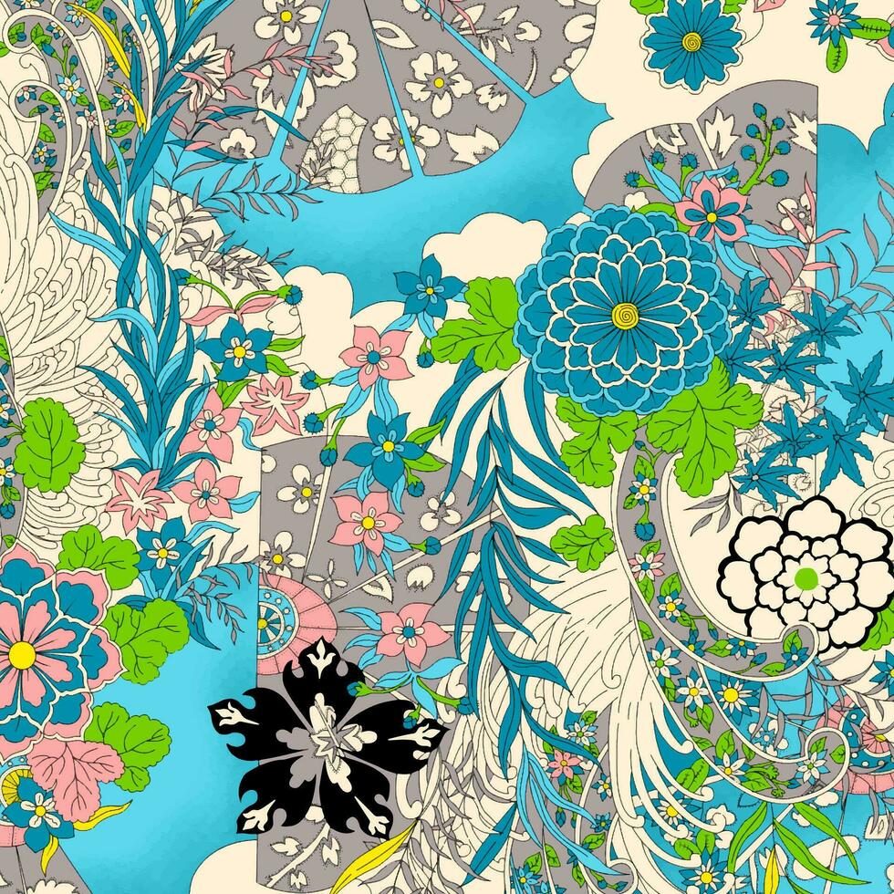 adobe illustratör artworkhawaian och blommig strand abstrakt mönster lämplig för textil- och utskrift behov vektor
