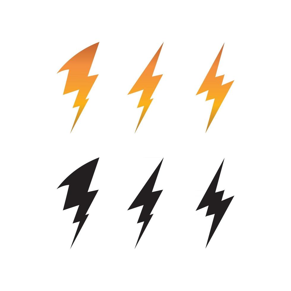 elektrisk vektor blixt ikon logotyp och symboler