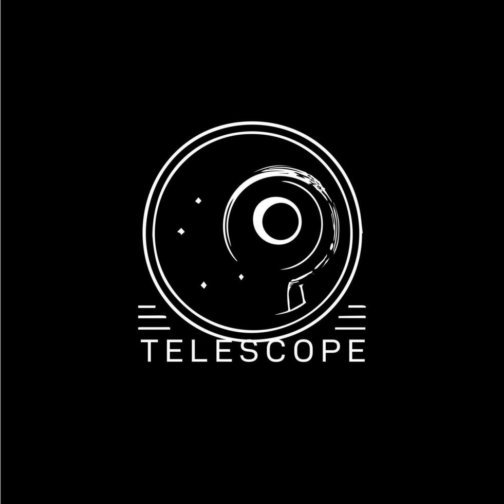 teleskop ikon, spyglass logotyp mall. vektor illustration.