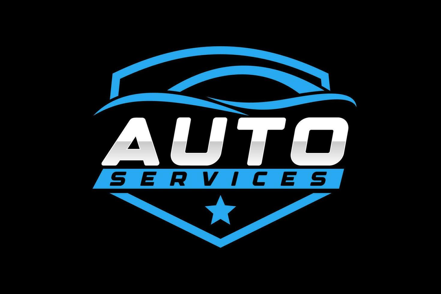 Auto Stil Auto Logo Design mit Konzept Sport Fahrzeug Symbol Silhouette vektor