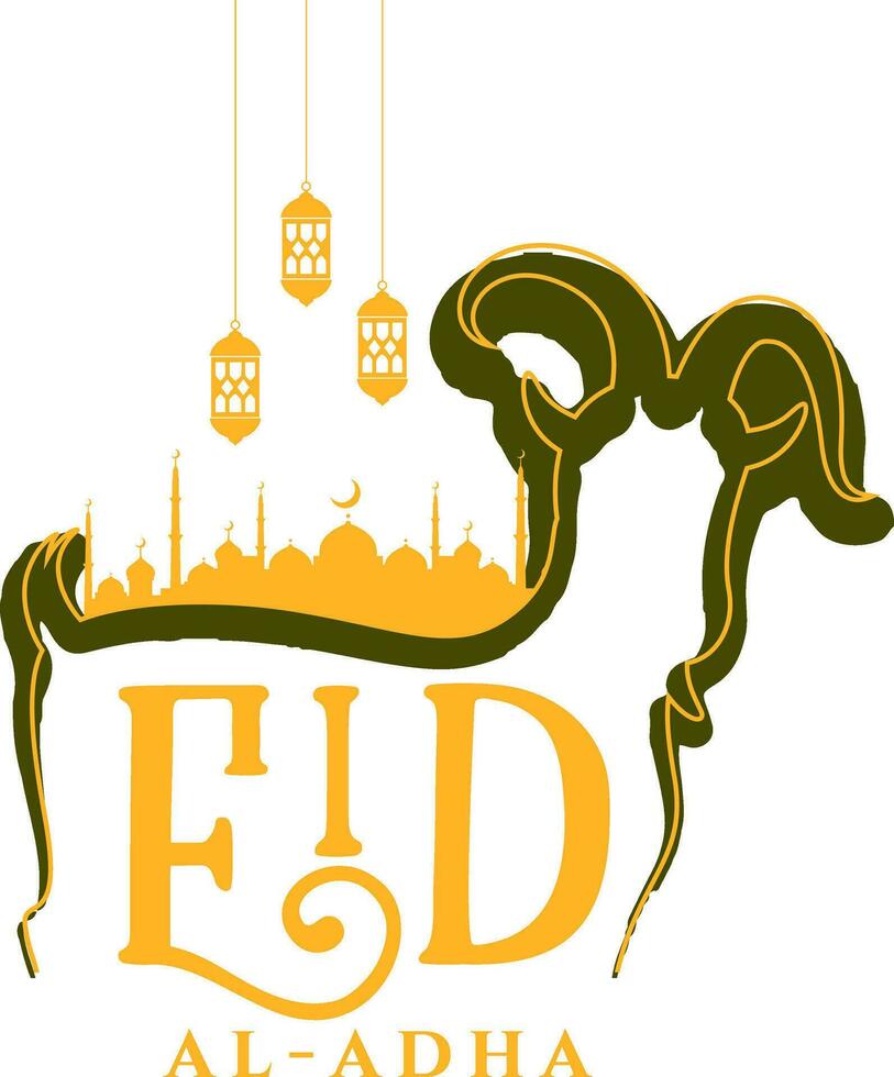 eid Mubarak Muslim eid, glücklich eid Mubarak, eid al Aadha vektor