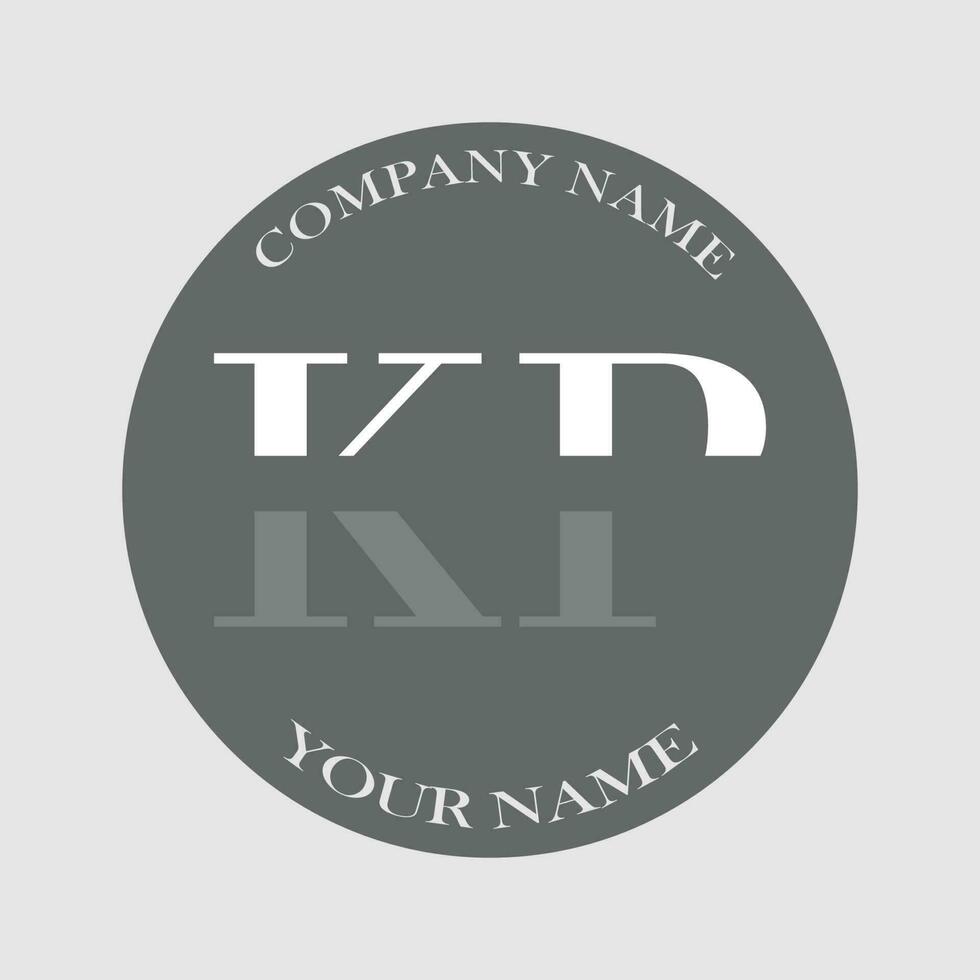 Initiale kp Logo Brief Monogramm Luxus Hand gezeichnet vektor