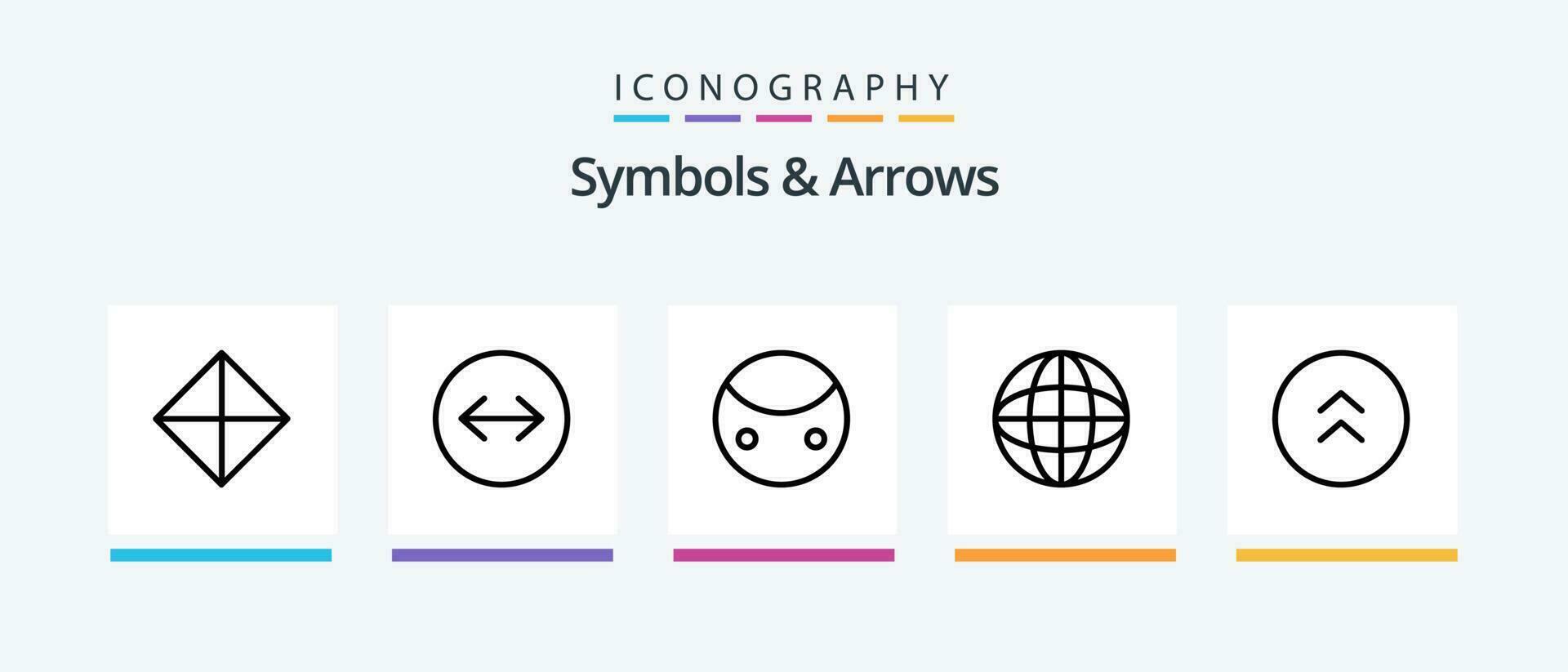 symboler och pilar linje 5 ikon packa Inklusive hårt slag. musik. tecken. pilar vänster. pil vänster. kreativ ikoner design vektor