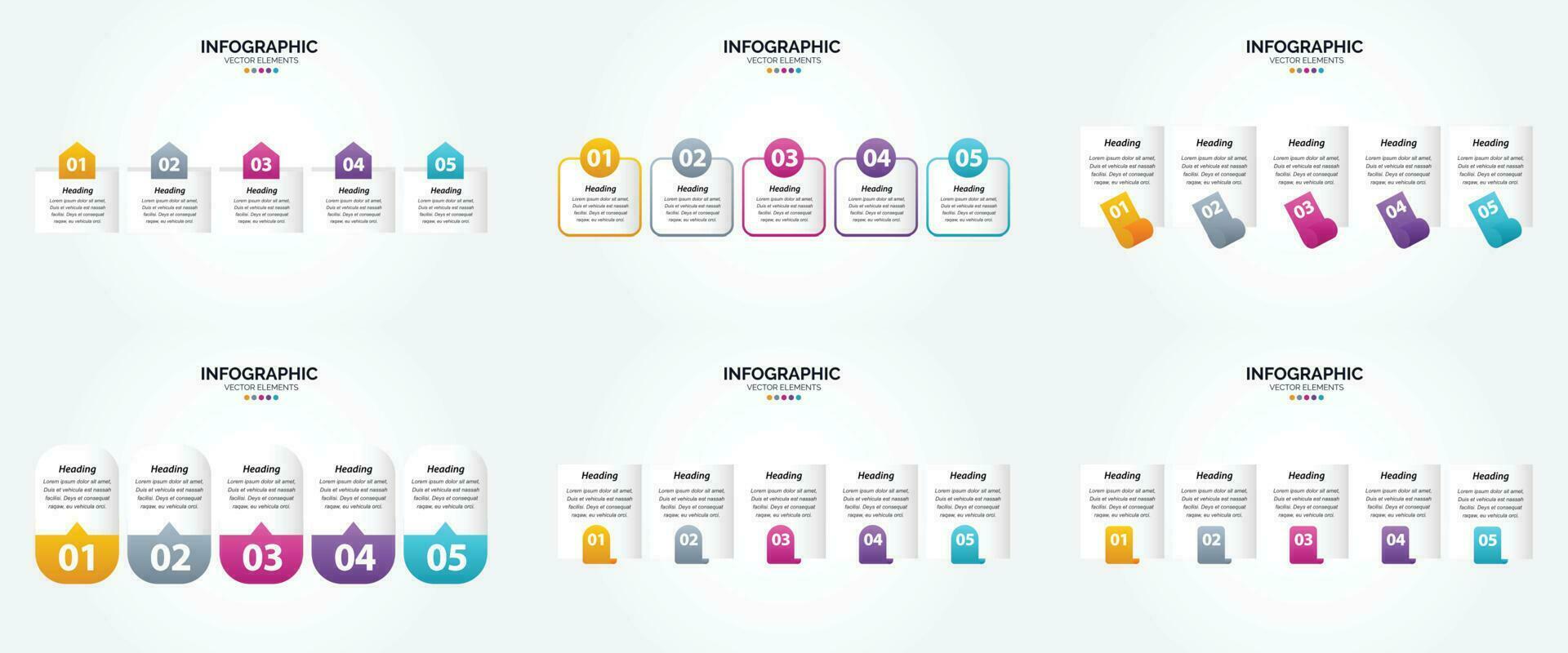 flaches Designset der Vektorillustrations-Infografiken für Werbebroschürenflieger und -zeitschrift vektor