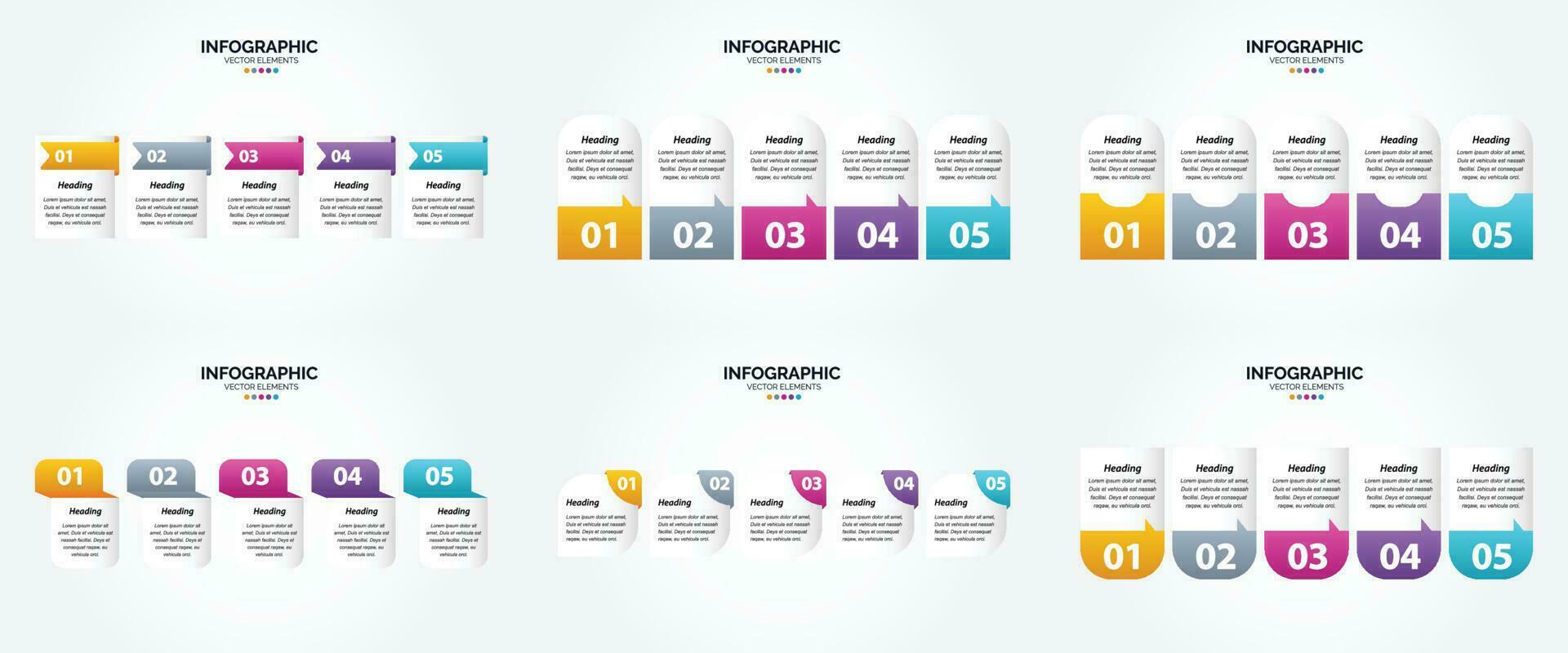 flaches Designset der Vektorillustrations-Infografiken für Werbebroschürenflieger und -zeitschrift vektor