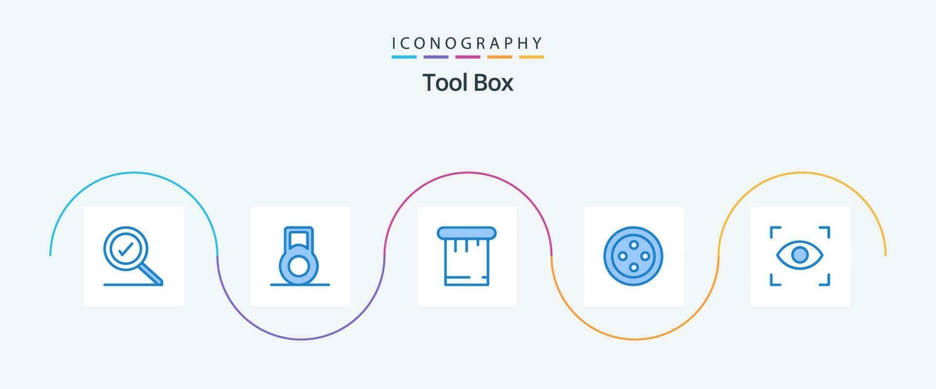 Werkzeuge Blau 5 Symbol Pack einschließlich . Zucht. vektor
