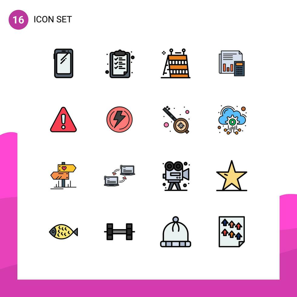 16 kreativ ikoner modern tecken och symboler av företag bank utbildning bokföring verktyg redigerbar kreativ vektor design element