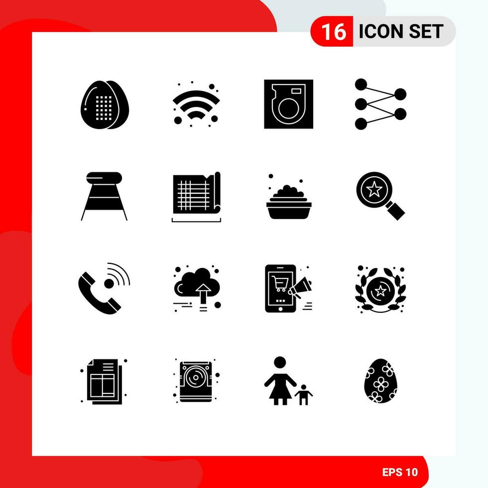 16 kreativ Symbole modern Zeichen und Symbole von Sitz trinken Platte Kaffee Wissenschaft editierbar Vektor Design Elemente