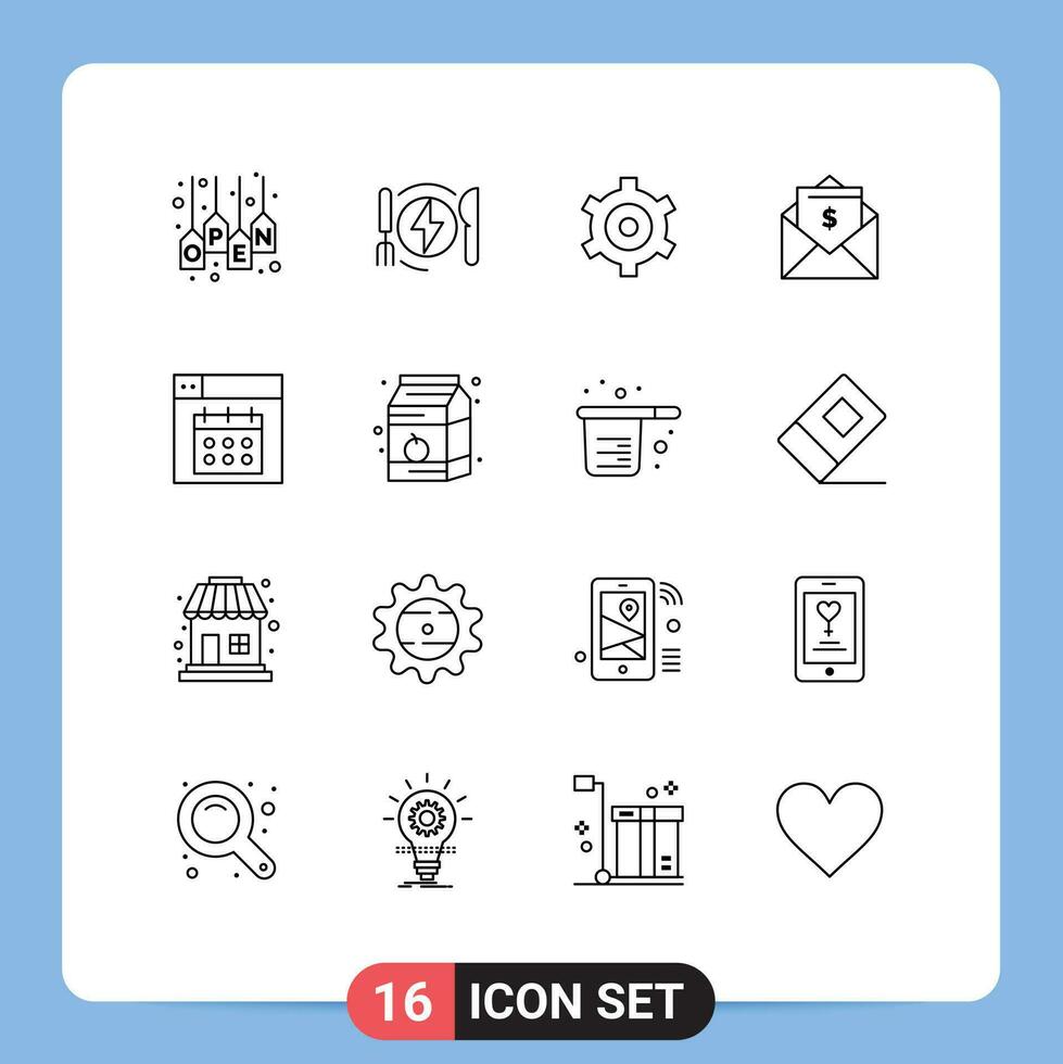 16 kreativ Symbole modern Zeichen und Symbole von Design Mail Hotel Dollar Brief editierbar Vektor Design Elemente