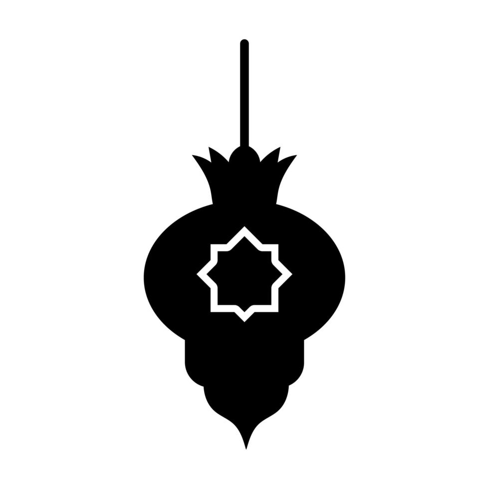 Ramadan Kareem Lampe hängende Linie Stil vektor