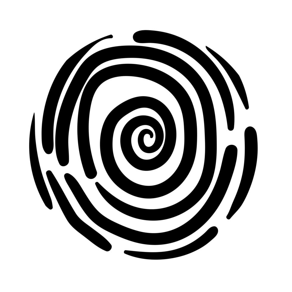 spiral organisk mönster linje stil vektor