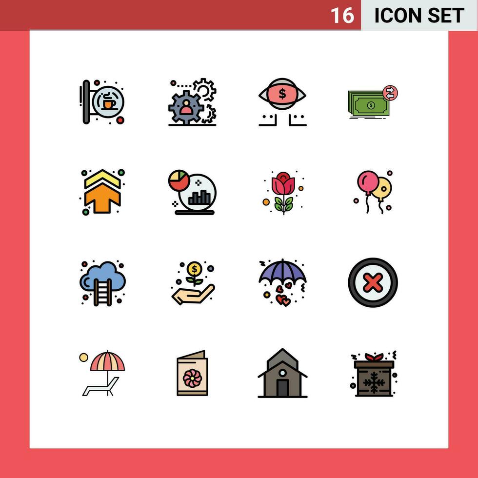 16 kreativ ikoner modern tecken och symboler av strömma kontanter team sedlar marknadsföring redigerbar kreativ vektor design element