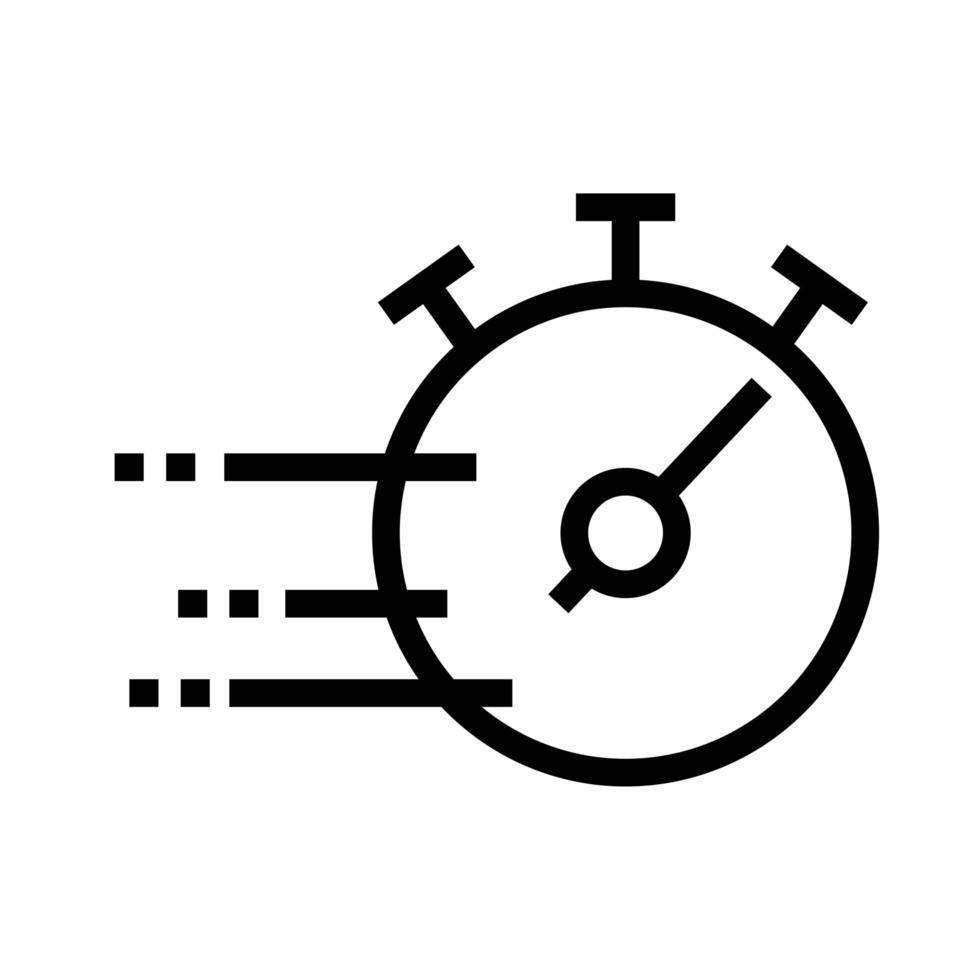 Chronometer-Timer-Symbol im flachen Stil vektor