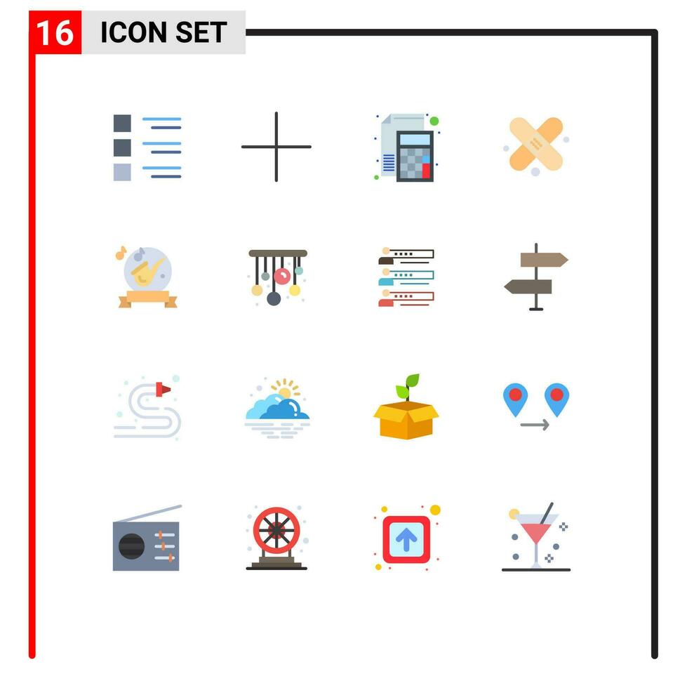 16 kreativ ikoner modern tecken och symboler av instrument plåster bokföring medicinsk papper redigerbar packa av kreativ vektor design element