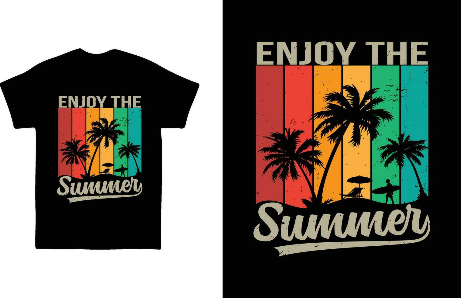 Sommer-T-Shirt-Design vektor