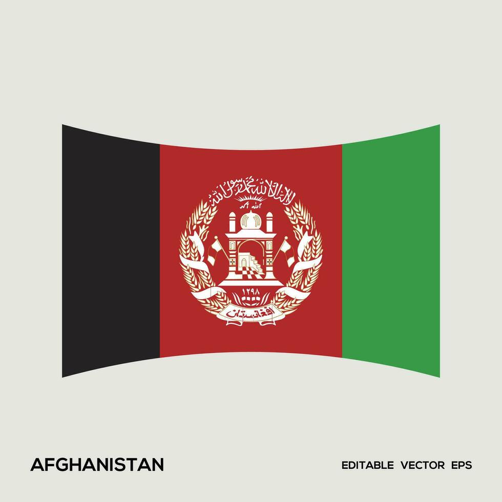 Afghanistan Flagge Bürste Vektor Illustration, Afghanistan Flagge Bürste Schlaganfall