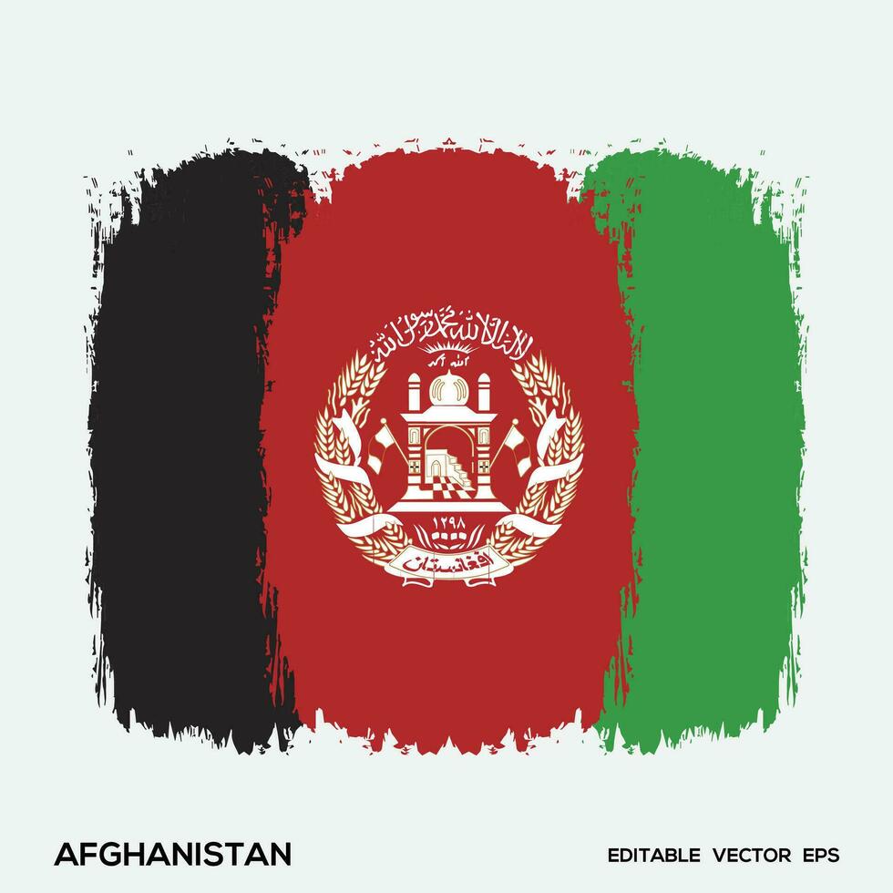 afghanistan flagga borsta vektor illustration, afghanistan flagga borsta stroke