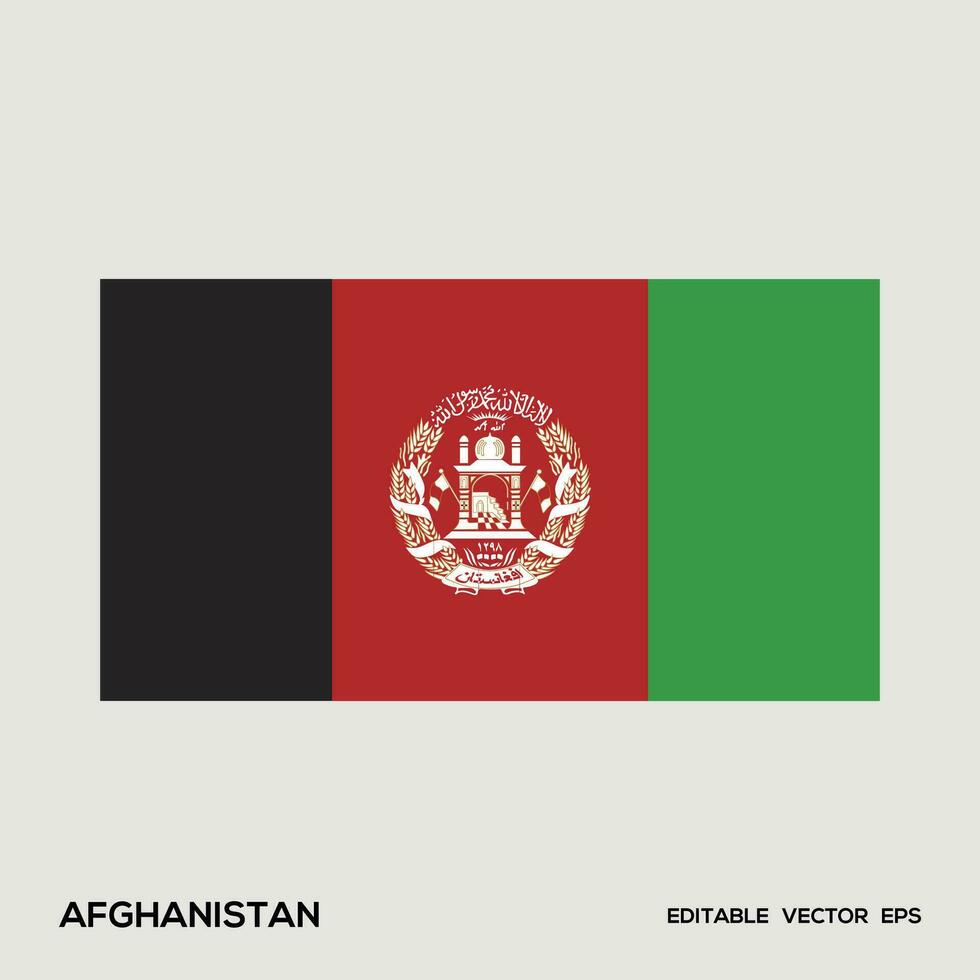 Afghanistan Flagge Bürste Vektor Illustration, Afghanistan Flagge Bürste Schlaganfall