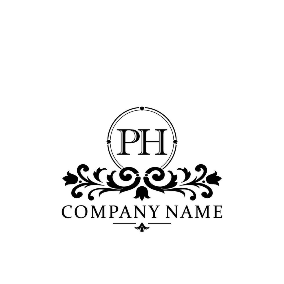 första brev ph enkel och elegant monogram design mall logotyp vektor