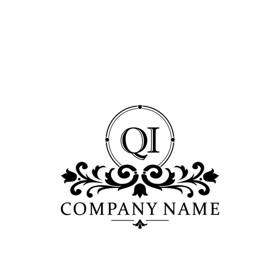 Initiale Brief qi einfach und elegant Monogramm Design Vorlage Logo vektor