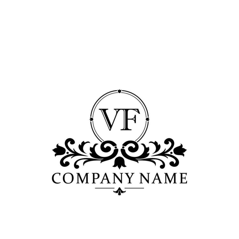 första brev vf enkel och elegant monogram design mall logotyp vektor