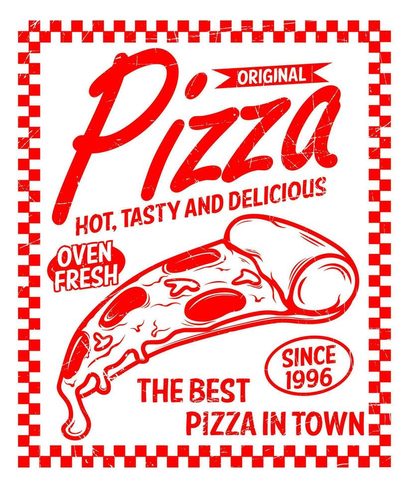Jahrgang Pizza Poster vektor