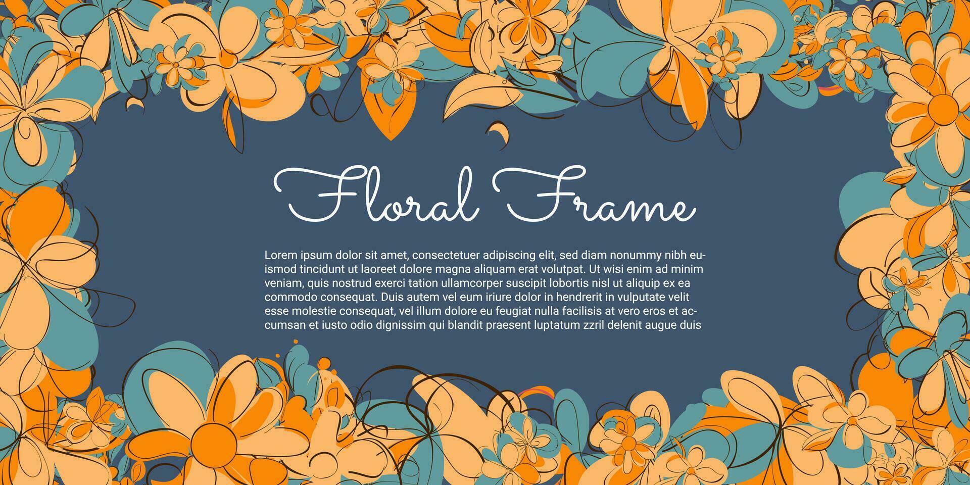 Blumen- Frames und Elemente Grafik, Grenzen, und Hintergründe zum drucken und Design Vektor Muster, Blume und Blatt Illustrationen, Vorlagen.