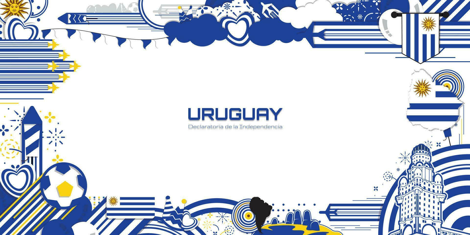 glücklich Unabhängigkeit Tag von Uruguay, Illustration Hintergrund Design, Land Thema vektor