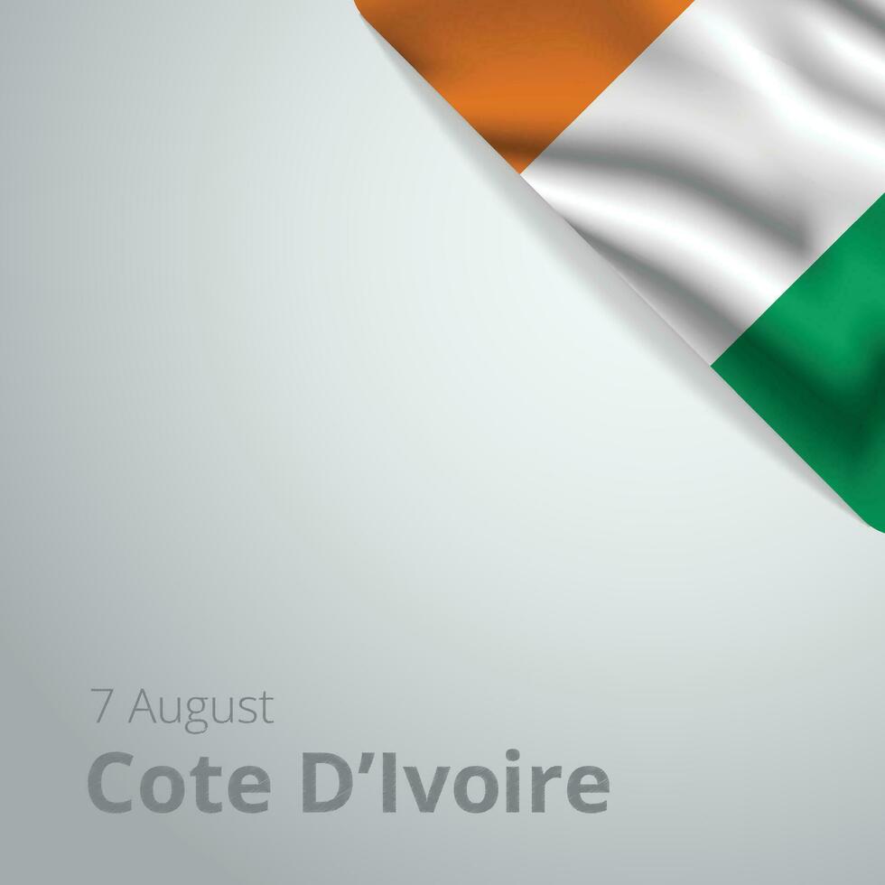 Lycklig oberoende dag av cote divoire, illustration bakgrund design, Land tema vektor