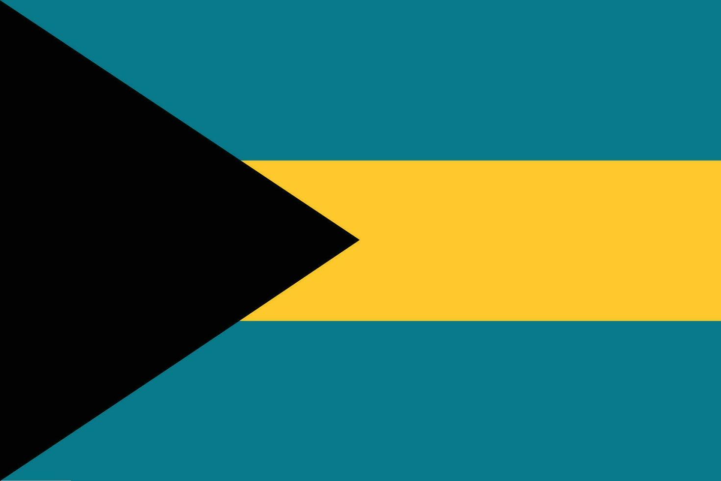 Bahamas Flagge Form. Flagge von Bahamas Design gestalten vektor