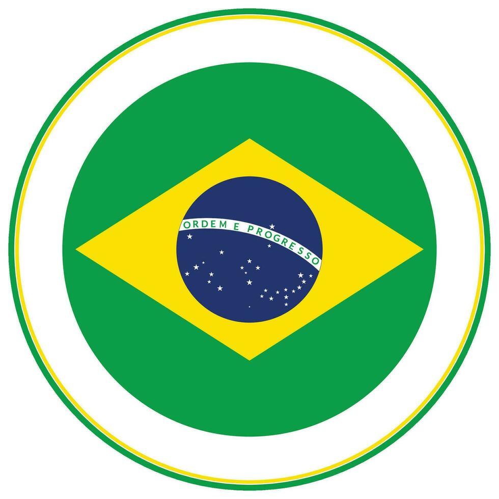 flagga av Brasilien. Brasilien flagga form. vektor