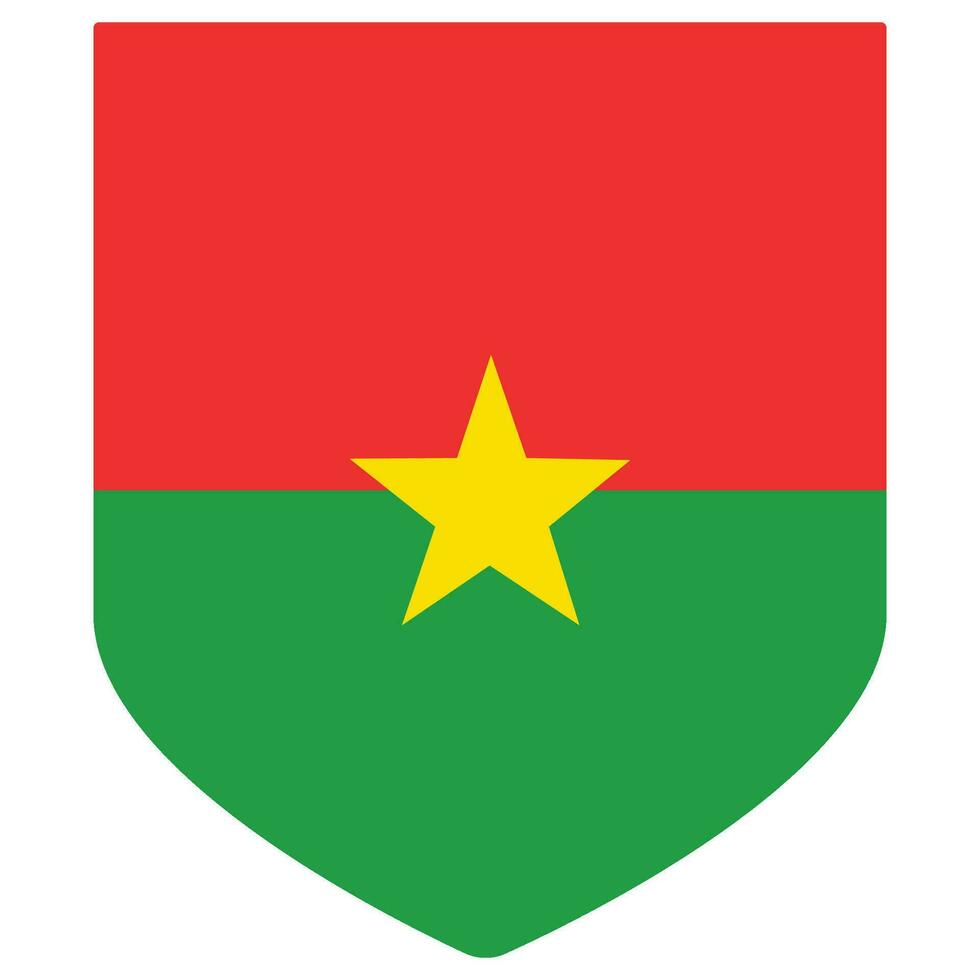 Burkina Faso Flagge. Flagge von Burkina Faso gestalten vektor