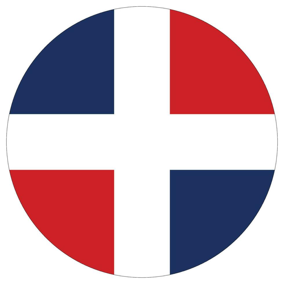 flaggor av Dominikanska republik. Dominikanska flagga design form. vektor